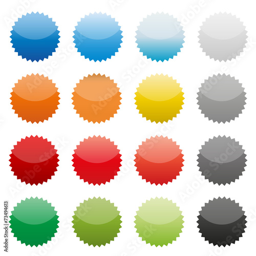Set of colorful vector badges
