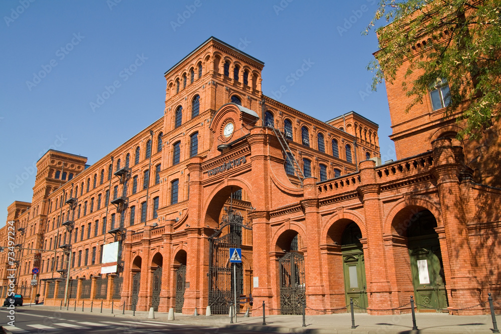 Restored old factory in city of Lodz, Poland
