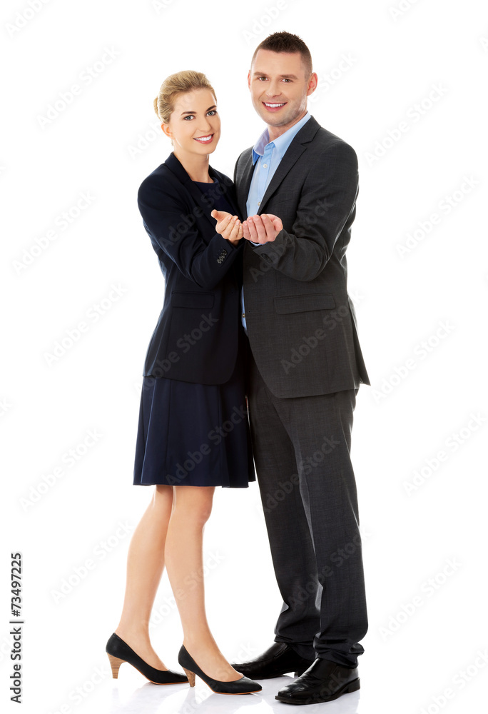 Businesspeople reaching their hands Businesspeople reaching their hands