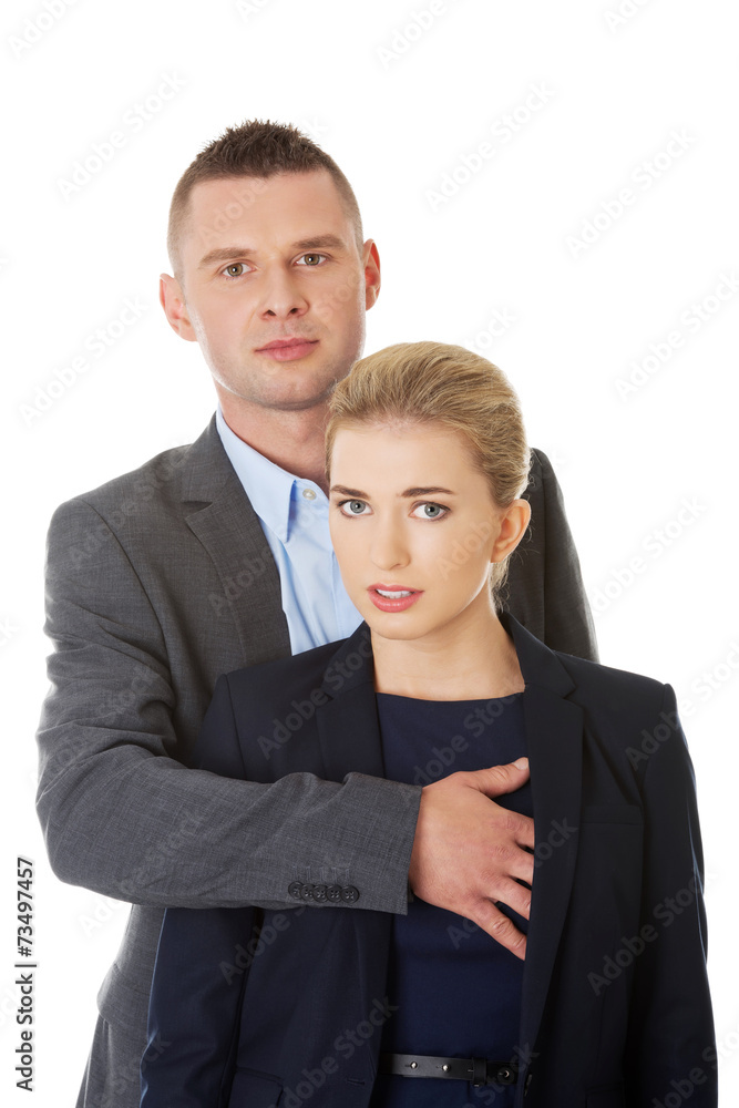 Businesspeople embracing each other Businesspeople embracing each other