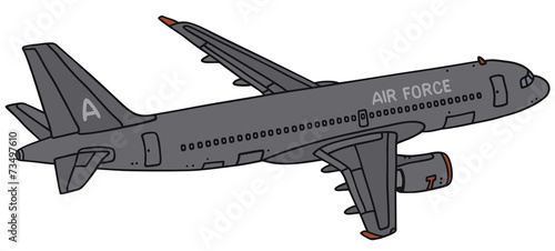 Hand drawing of a military transport jet - not a real type