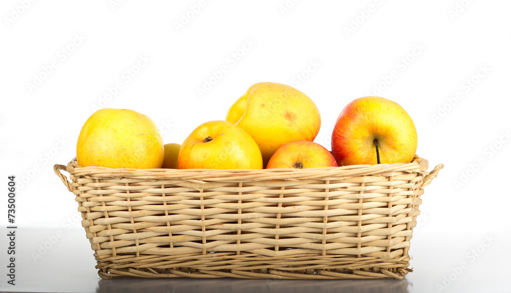 Basket of Apples Isolated on white Basket of Apples Isolated on white