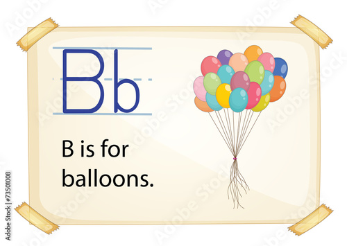 A letter B for balloons