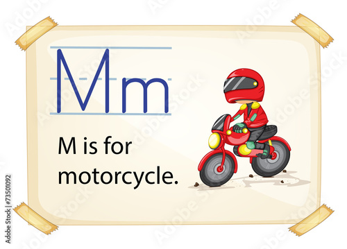 A letter M for motorcycle