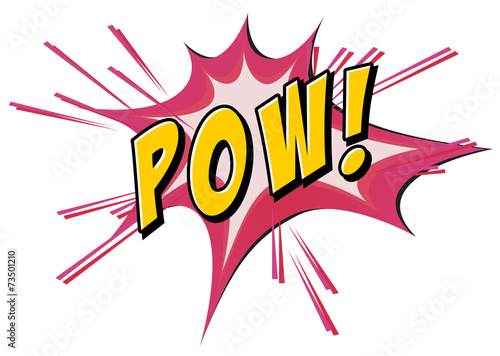 Pow flash on white