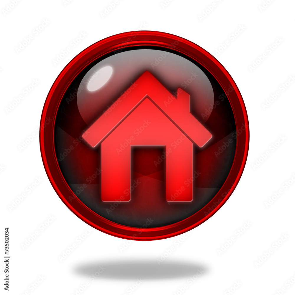 home circular icon on white background home circular icon on white background