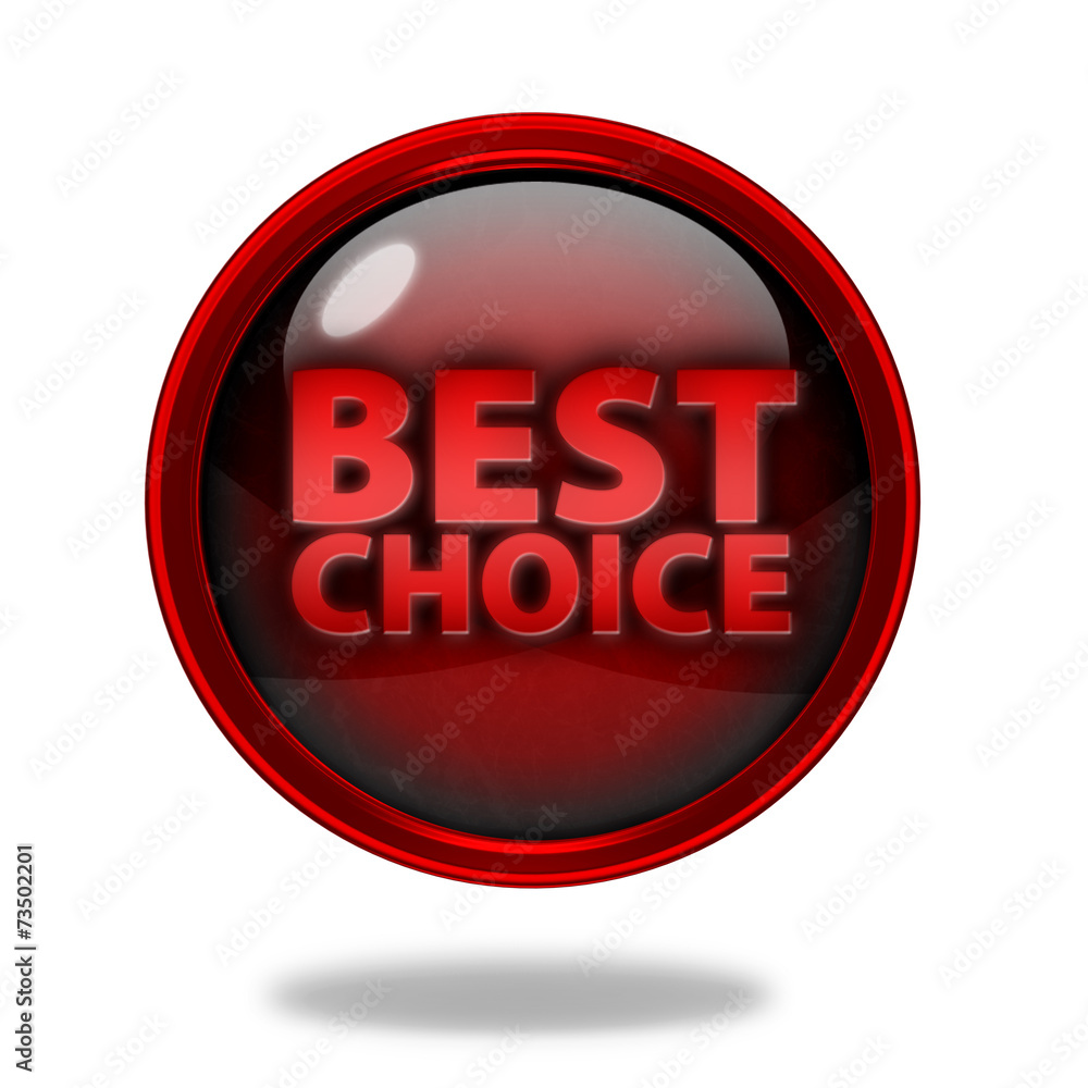 Best choice circular icon on white background Best choice circular icon on white background