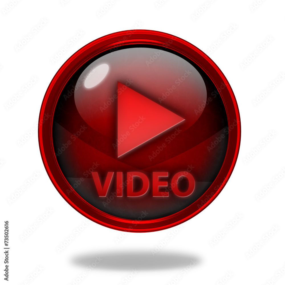 video circular icon on white background video circular icon on white background