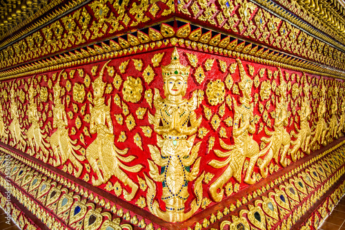 angel sculpture   wat suandok chiangmai Thailand. © lightofchairat