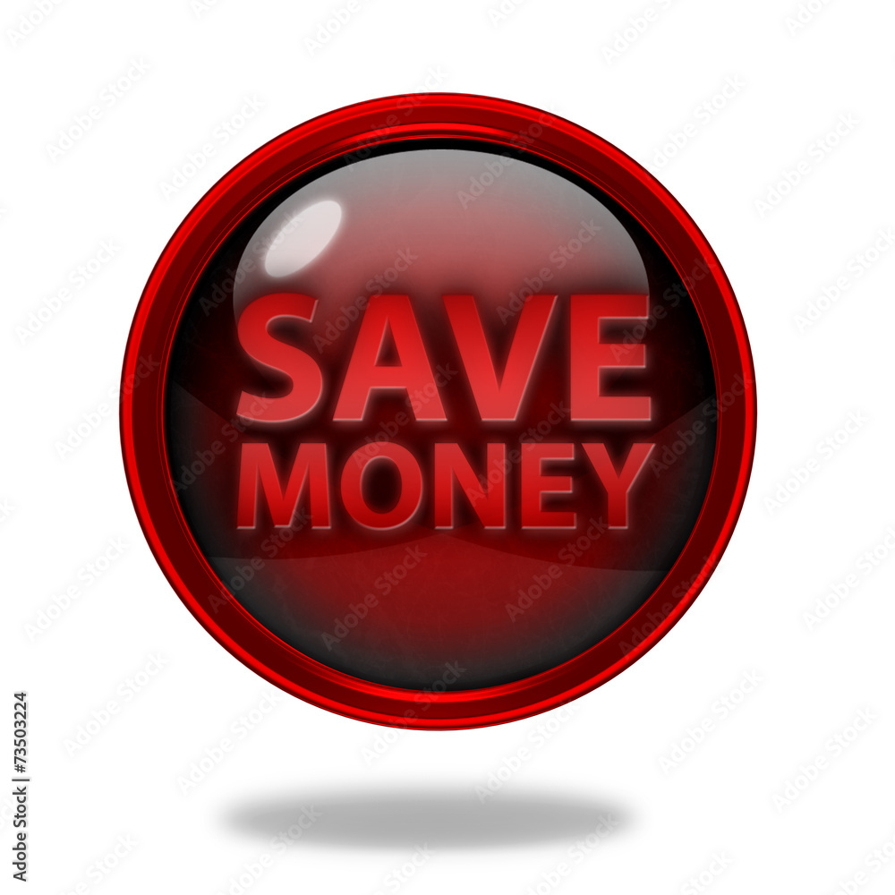 Save money circular icon on white background Save money circular icon on white background