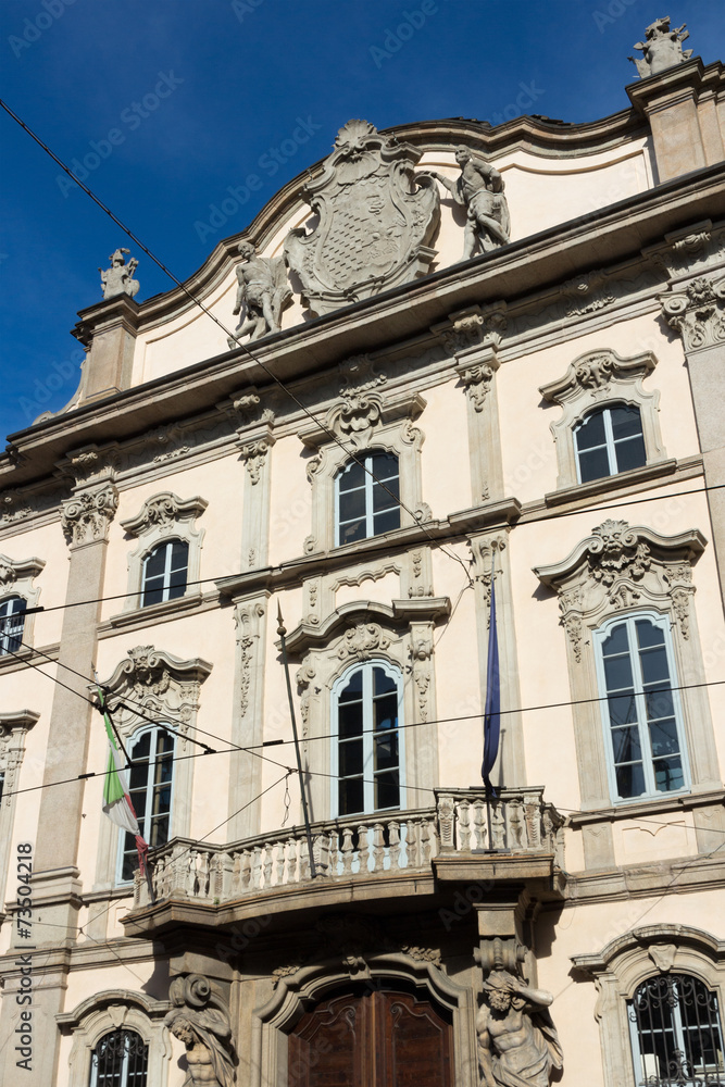 Milan - Facade of baroque Palazzo Litta