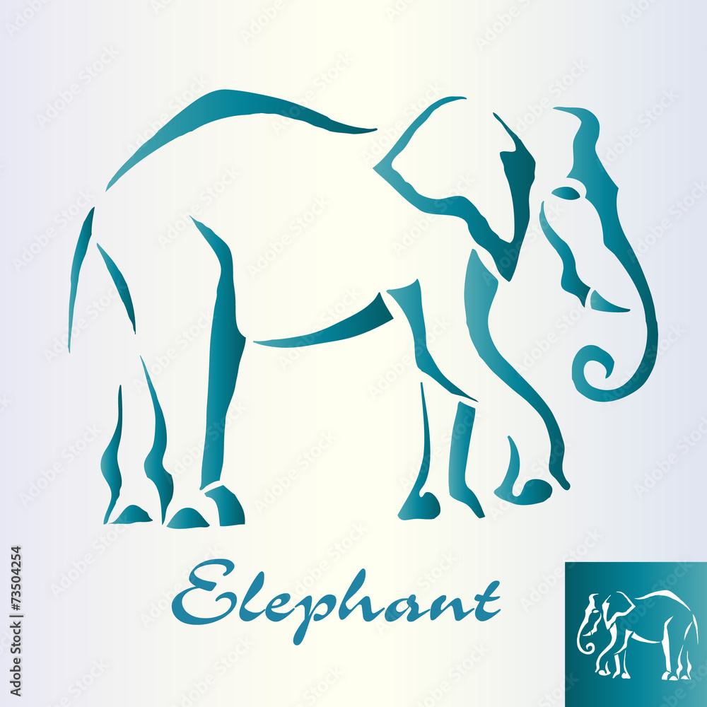 Abstract elephant. Stock Vector | Adobe Stock