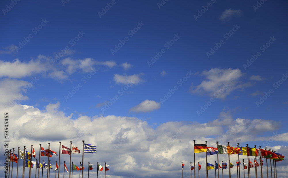 business background of international flags