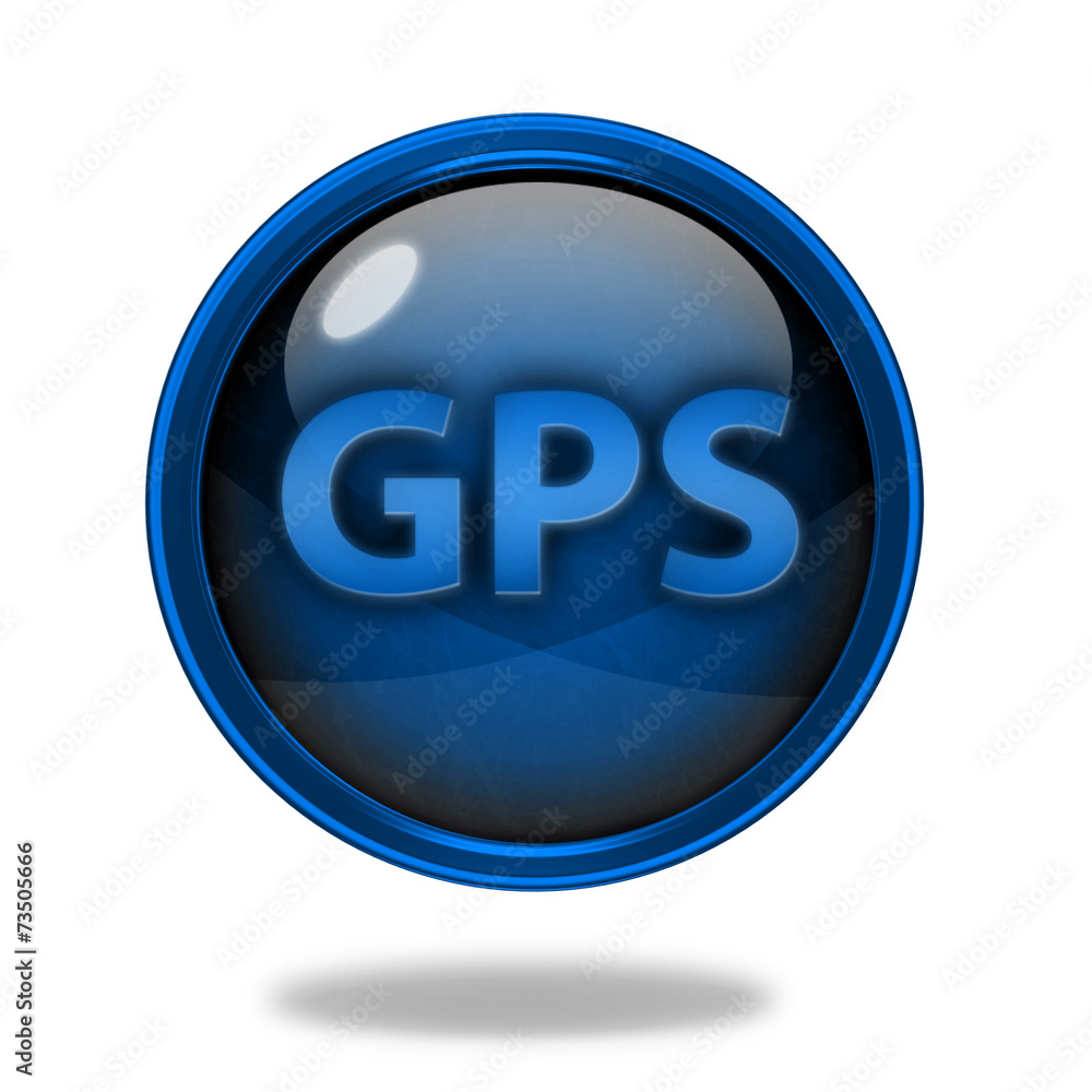 Gps circular icon on white background Gps circular icon on white background