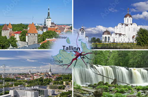 Tallinn in summer collage
