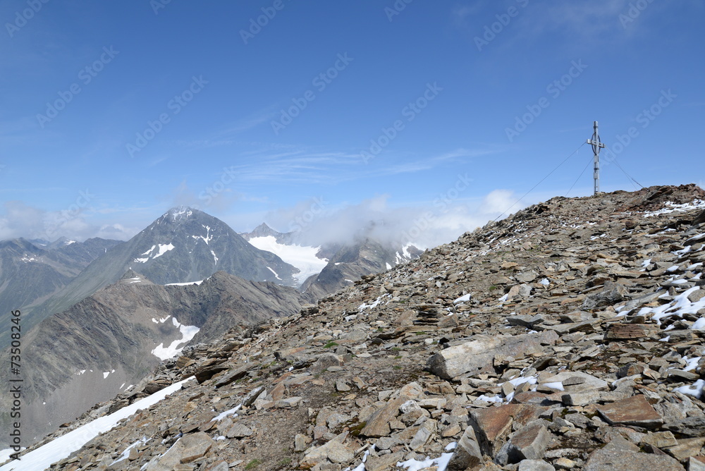 Gipfel des Hinteren Daunkopfs, Stubaier Alpen