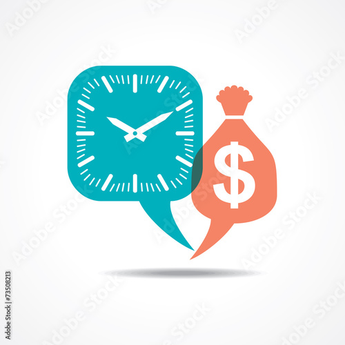 Time is money concept stock vector
