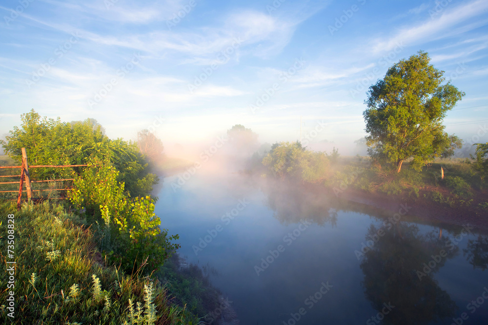 fog on the river