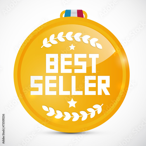 Best Seller Gold Medal Vector Illustration