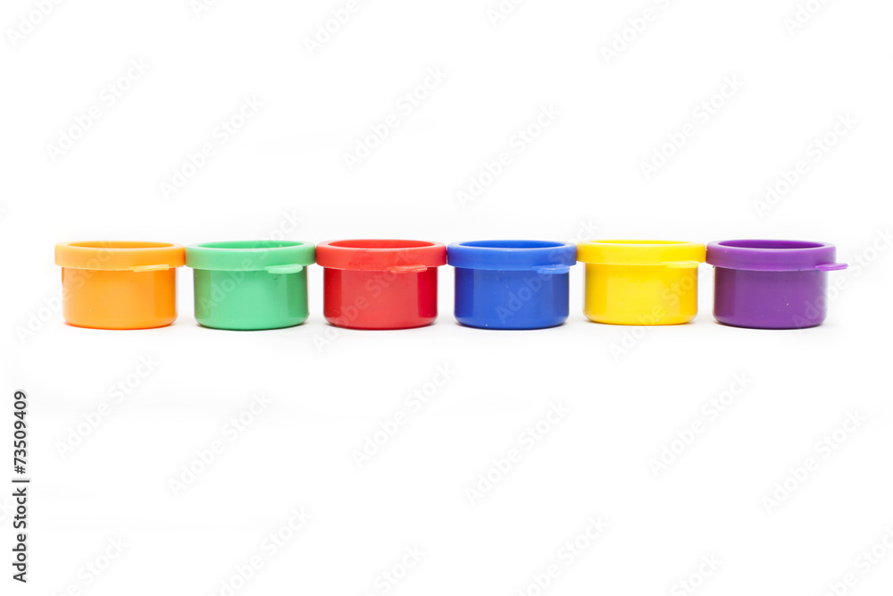 paints isolated on a white background paints isolated on a white background