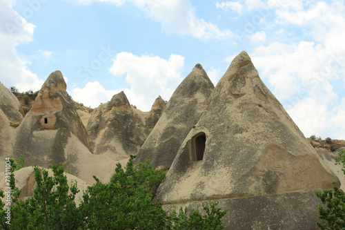 caves in spectalar rocks, Cappadocia, Turkey © babble