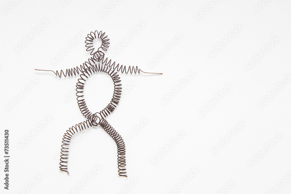 figurine man from a wire
