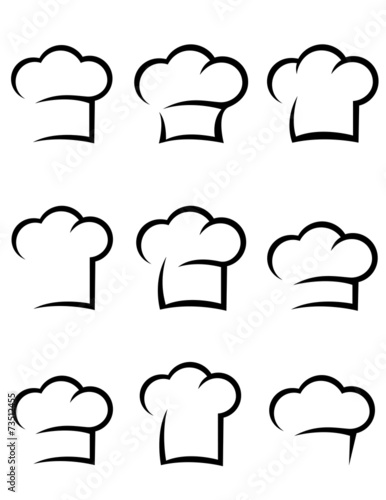 black chef hat set
