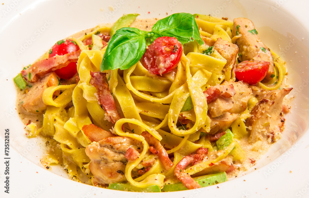 Pasta Con Sugo with rabbit sauce, parmesan cheese, bacon, Pasta Con Sugo with rabbit sauce, parmesan cheese, bacon,