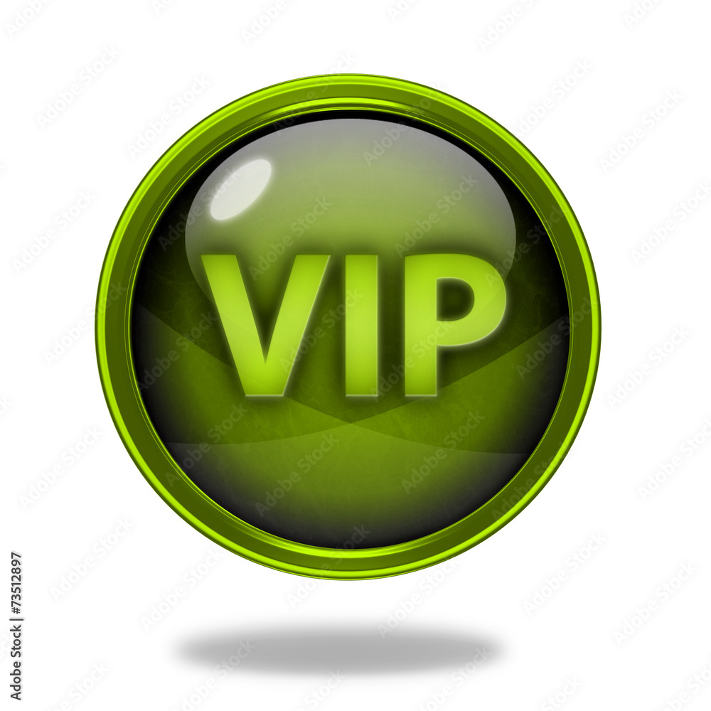 Vip circular icon on white background Vip circular icon on white background