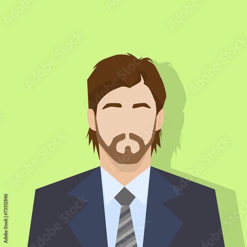 businessman profile icon male portrait flat