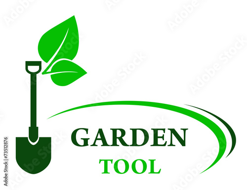 garden background with shovel