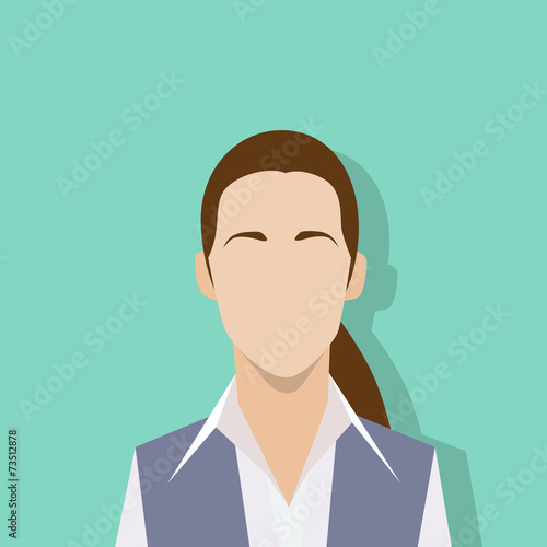 businesswoman profile icon female portrait flat