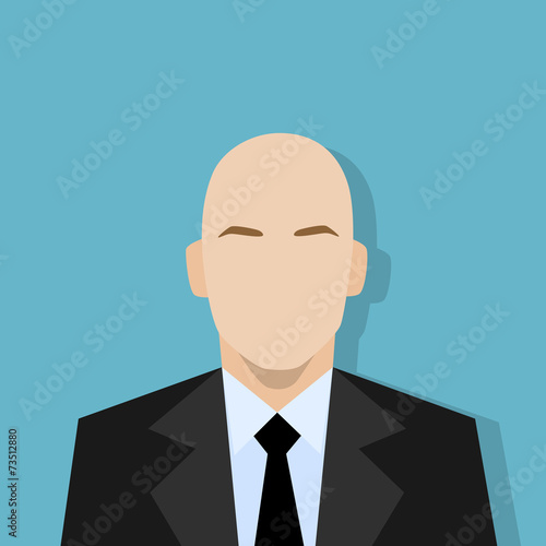 businessman profile icon male portrait flat