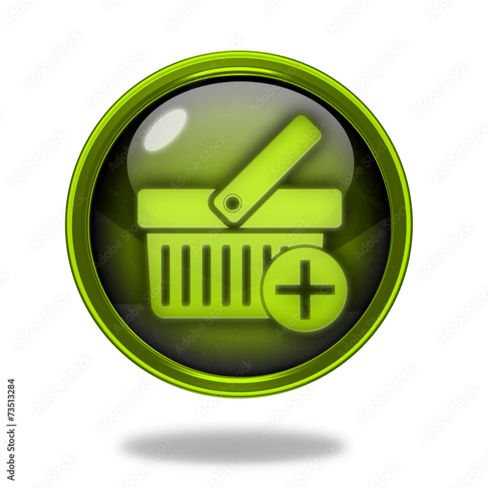 Add to basked circular icon on white background Add to basked circular icon on white background