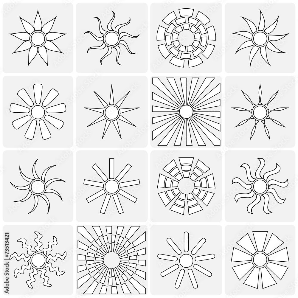 Sun icons collection Sun icons collection