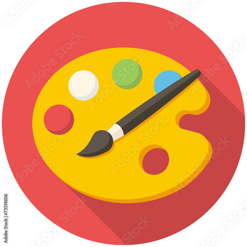 Paint brush with palette icon