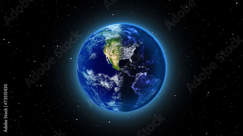 Planet Earth in universe, space, galaxy
