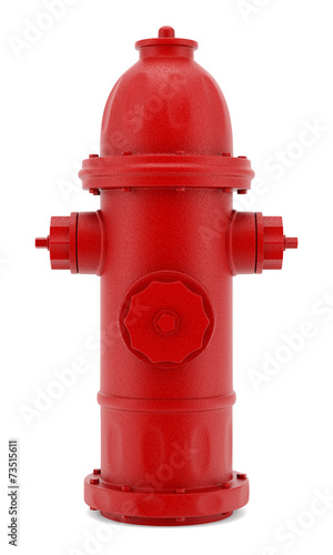 red hydrant isolated on white background photo