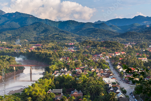 Viewpoint and landscape in luang prabang, Laos. photo