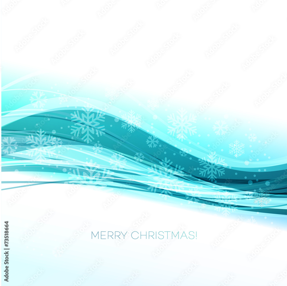 Merry Christmas greeting card with snowflakes Merry Christmas greeting card with snowflakes