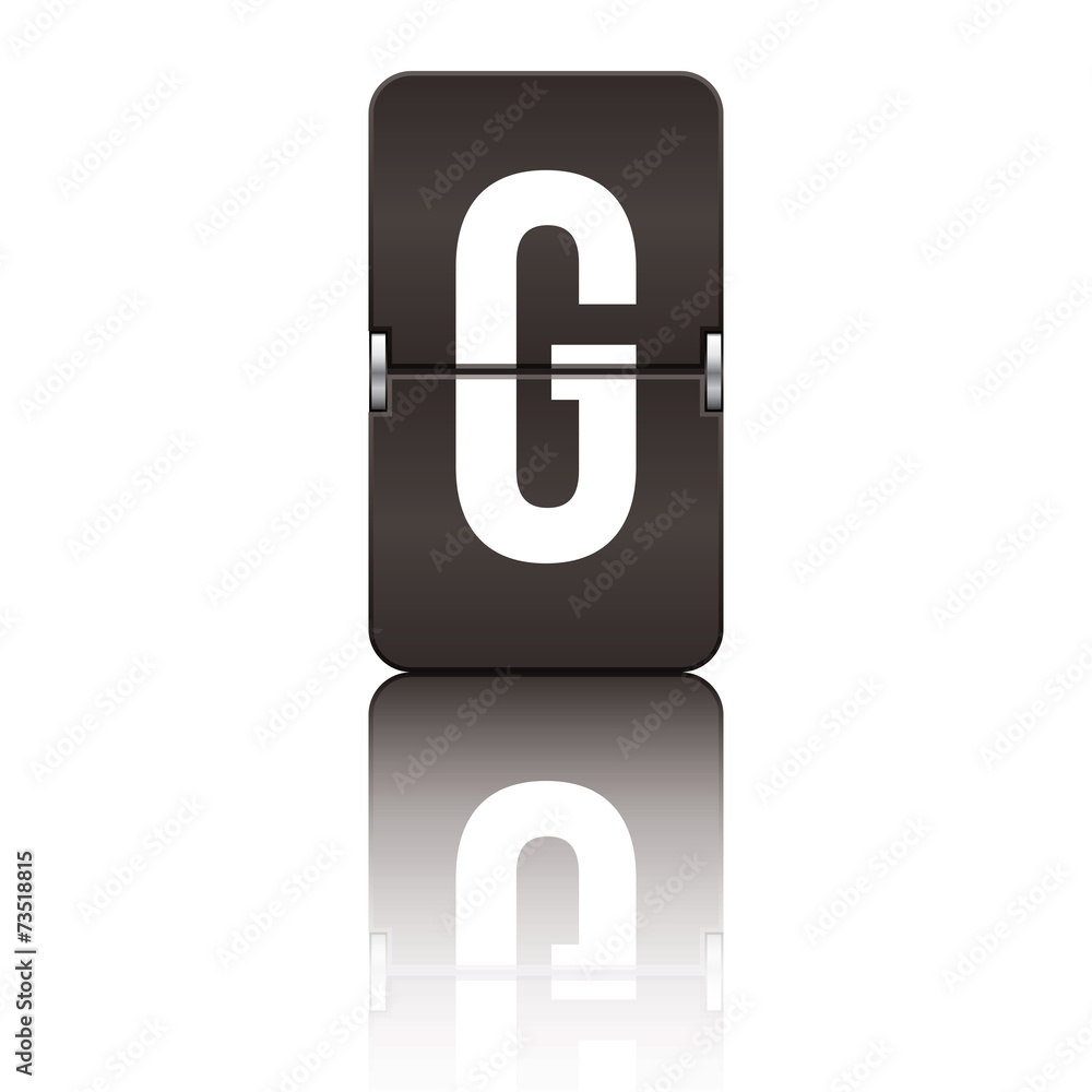 Departure board letter black - g Departure board letter black - g