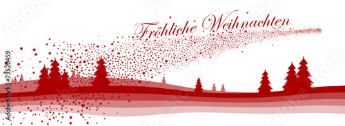 Fröhliche Weihnachten, Grußkarte, Panorama, Head, Webdesign, Rot