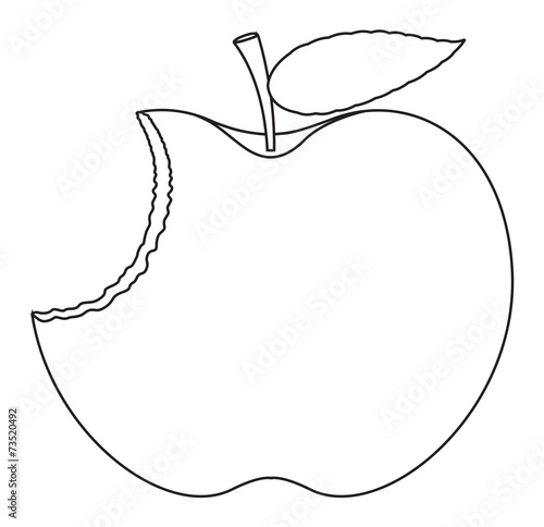 Eaten Apple Drawing