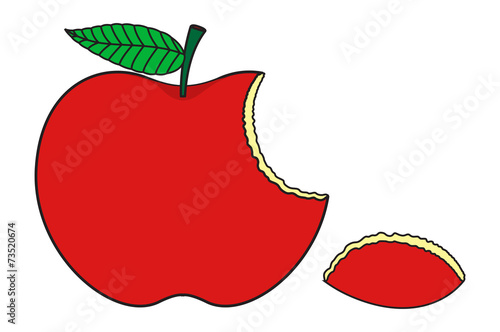 Red Eaten Apple