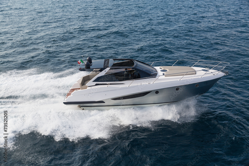Fototapeta premium Motor yacht, rio yacht, fast yacht, italy