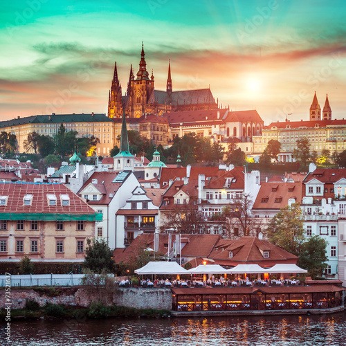 Photography Prague Castle at sunset