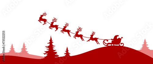 Weihnachten Schlitten Rentiere