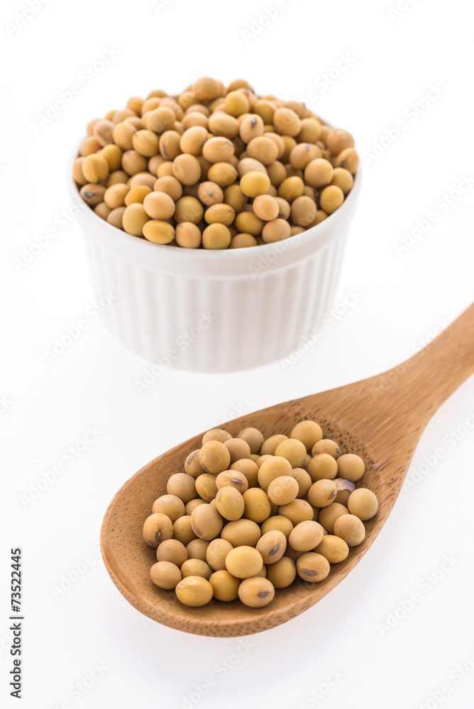 Soybean isolated on white background Soybean isolated on white background