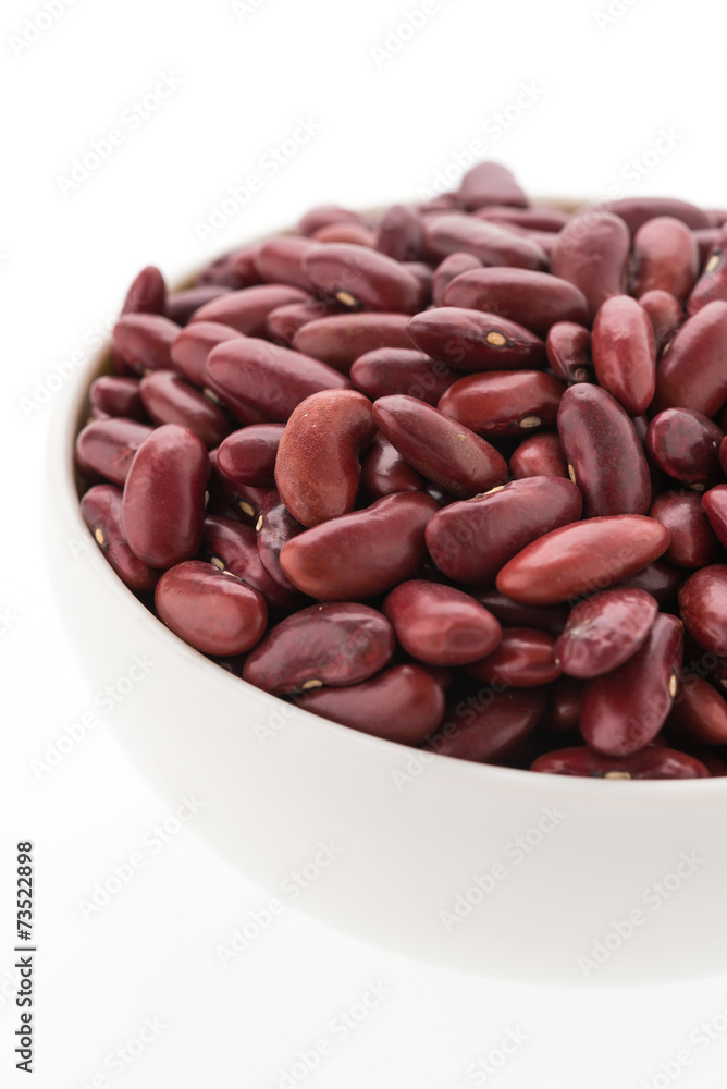Red beans kidney isolated on white background Red beans kidney isolated on white background