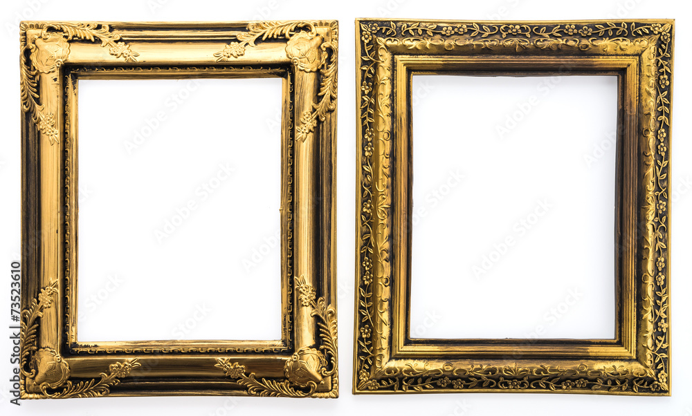 Wooden frame isolated on white background Wooden frame isolated on white background